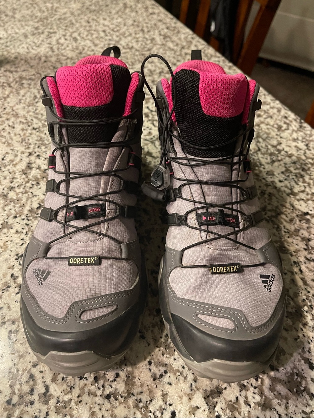Adidas Terrex Women's Gray & Pink Gore-Tex Hiking Boots Sz. 9.5 US